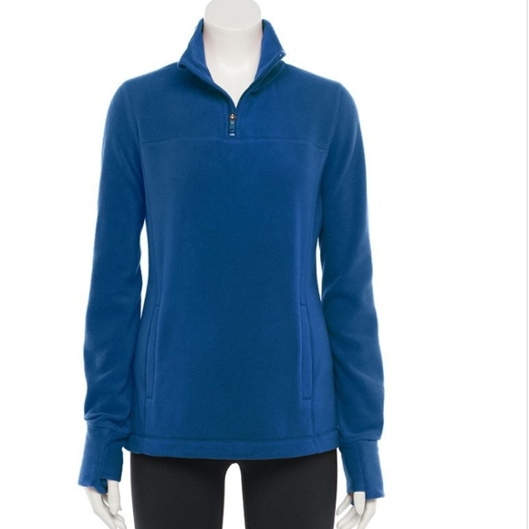 petite fleece pullover